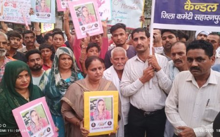 वैष्णव समाज के लोगों ने निकाला कैंडल मार्च, हरियाणा के भिवानी में हुई मनीषा की हत्या पर जताया रोष