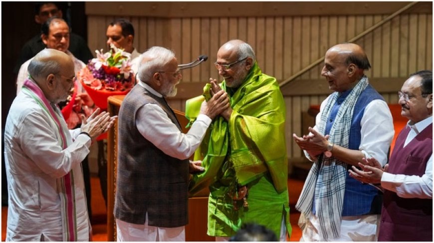 एनडीए संसदीय दल की बैठक में राधाकृष्णन का स्वागत, पीएम मोदी ने विपक्ष से की समर्थन की अपील
