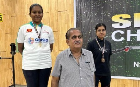 Bihar wins two gold medals in the air rifle competition in Nalanda, Two silver medals and four bronze medals