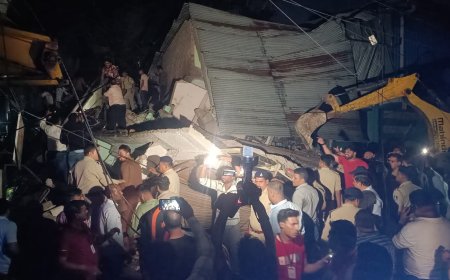 इंदौर में बड़ा हादसा: पांच मंजिला बिल्डिंग धंसी, कई लोग दबे; मलबा हटाने का काम शुरू